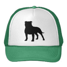 Staffordshire Bull Terrier Silhouette Mesh Hats