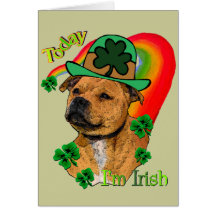 Staffordshire Bull Terrier St. Pat's Card
