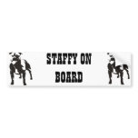 Staffy on Board Bumper Sticker