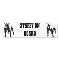 Staffy on Board Bumper Sticker