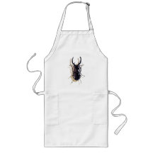 "Stag beetle" Insect Watercolor Art Apron