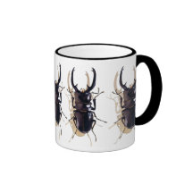 "Stag beetle" Insect Watercolor Art Coffee Mugs