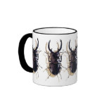 "Stag beetle" Insect Watercolor Art Coffee Mugs