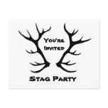 Stag Party Invite postcards
