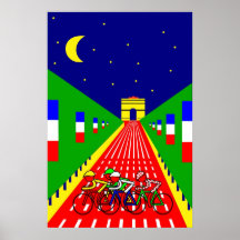 Stage 21 - Champs Elyseés in the evening Posters