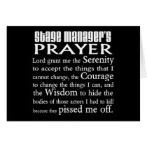 Stage Manager's Prayer