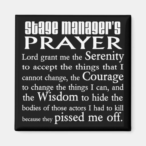Stage Manager's Prayer Magnets