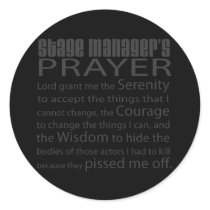 Stage Manager's Prayer