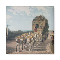 Stage Waggon, engraved by J. Baily Magnet