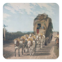 Stage Waggon, engraved by J. Baily Stickers