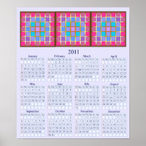 Stained-glass 2011 Wall Calendar Poster