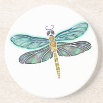 Stained Glass & Abalone Shell Dragonfly