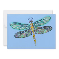 Stained Glass & Abalone Shell Dragonfly