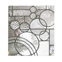 Stained Glass  Abstract Circle square clear Note Pad