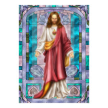 Stained Glass and Jesus- SRF Personalized Invitations
