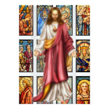 Stained Glass and Jesus- SRF Personalized Invites