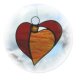 Stained glass  "Angel Heart" sticker