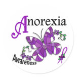 Stained Glass Butterfly 2 Anorexia Sticker