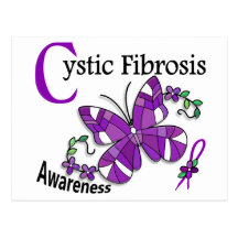 Stained Glass Butterfly 2 Cystic Fibrosis Post Cards