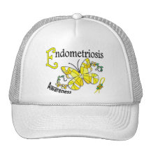 Stained Glass Butterfly 2 Endometriosis Trucker Hat