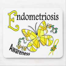 Stained Glass Butterfly 2 Endometriosis Mousemat