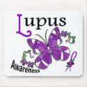 Stained Glass Butterfly 2 Lupus mousepads