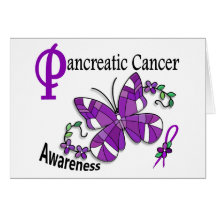 Stained Glass Butterfly 2 Pancreatic Cancer Card