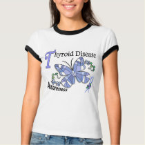 Stained Glass Butterfly 2 Thyroid Disease t-shirts