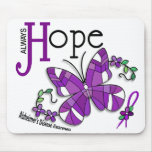 Stained Glass Butterfly Alzheimer's Disease Mousepads