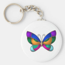 Stained Glass Butterfly Key Chains