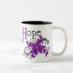 Stained Glass Butterfly Lupus Two-Tone Mug