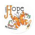 Stained Glass Butterfly MS stickers