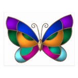 Stained Glass Butterfly Post Cards