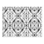 Stained glass colour your card postcard