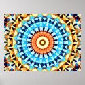 Stained Glass Digital Abstract Art Poster posters
