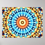 Stained Glass Digital Abstract Art Poster