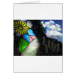 stained glass dreams greeting card