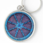 Stained Glass Effect Wheel Keychain