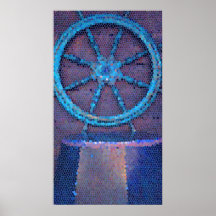 Stained Glass Effect Wheel Print
