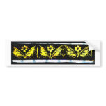 stained glass florals bumper stickers