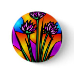 Stained Glass Flower Art   #544 buttons