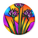 Stained Glass Flower Art   #544 magnets