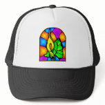 Stained Glass Flower Art  #550 hats