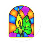Stained Glass Flower Art  #550 stickers