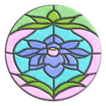STAINED GLASS FLOWER by SHARON SHARPE