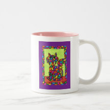 Stained Glass Kitty Mug