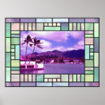 Stained Glass Landscape Poster posters