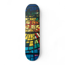 Stained Glass Light Prism colours Skateboard deck