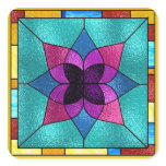 Stained Glass Look Flower Stickers
