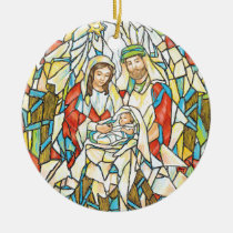 Stained Glass Nativity Painting ornaments